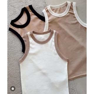 Kit 2 Blusas Feminina Bicolor Regata Canelada Ribana Premium Social Americana Basica Promoção em Oferta na Shopee