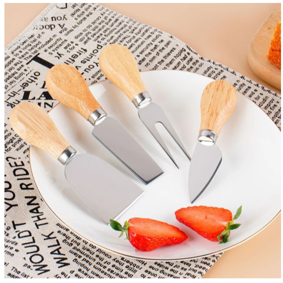 Conjunto Para Queijo 4 Peças Utensílios Cozinha