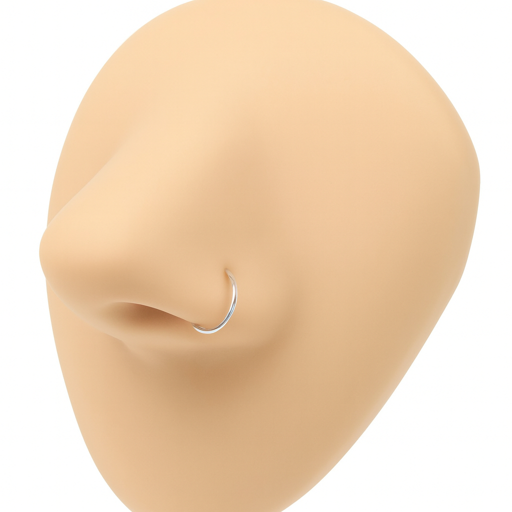 Piercing Argola Lisa 6mm Prata 925 Nariz Tragus Helix em Oferta na Shopee