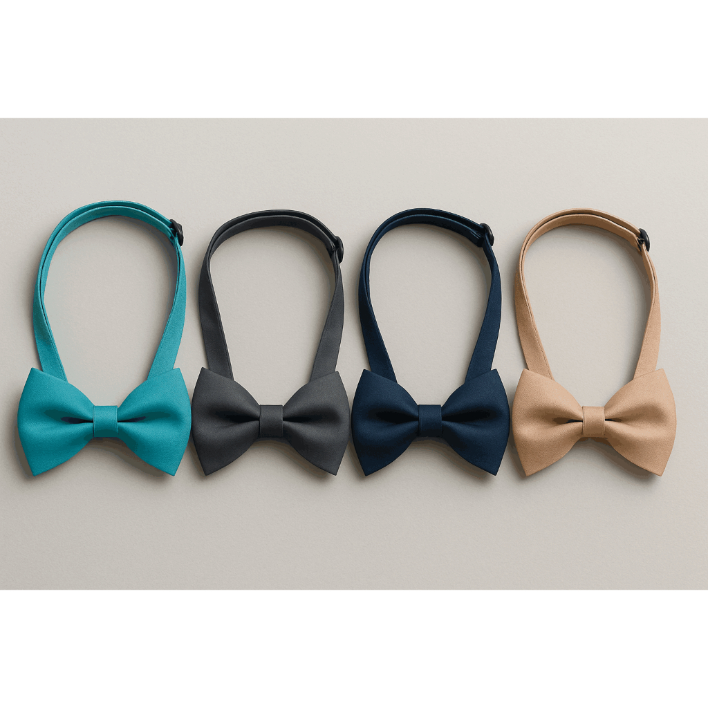 Gravata Borboleta Infantil em Cetim – Ajustável (Tiffany, Chumbo, Azul Marinho, Bege)