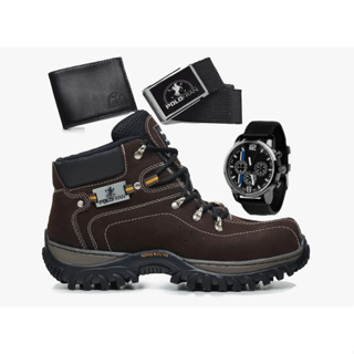 Kit Bota Masculina Adventure Coturno Botina + Acessórios Exclusivos em Oferta na Shopee