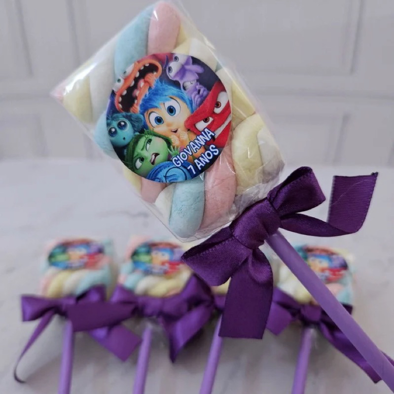 kit 10 pirulito de marshmallow personalizado / fazemos todos os temas