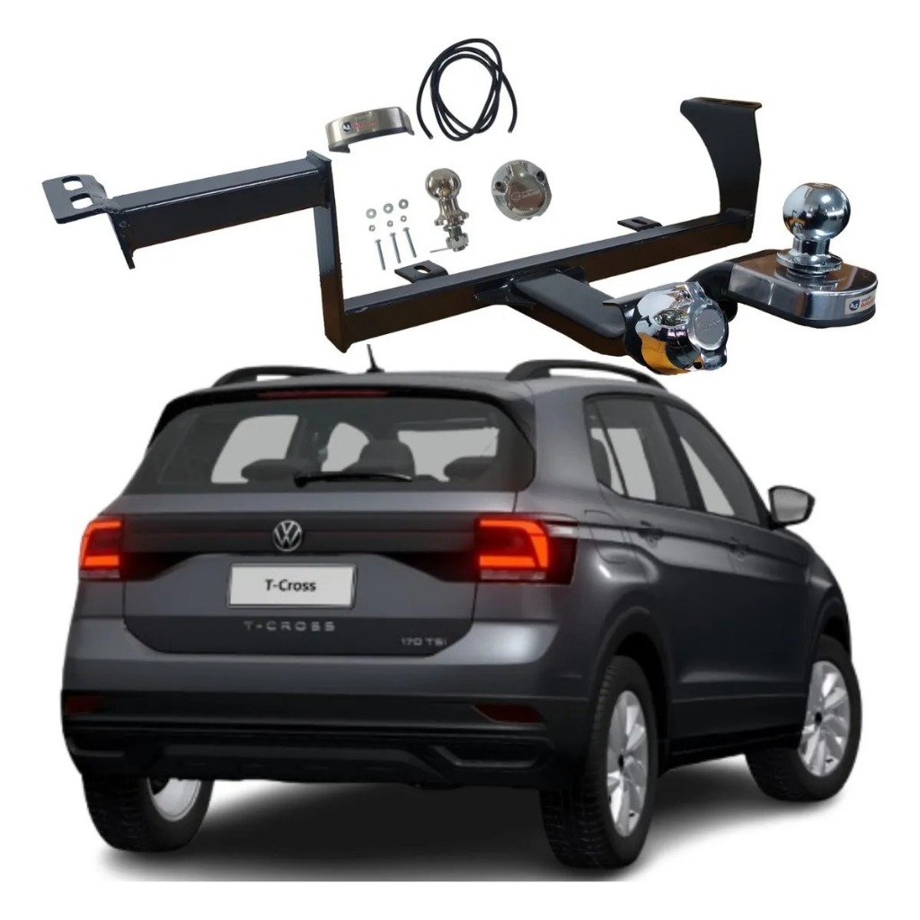 Engate Reboque Fixo VW T-Cross 2018 até 2026 500kg em Oferta na Shopee