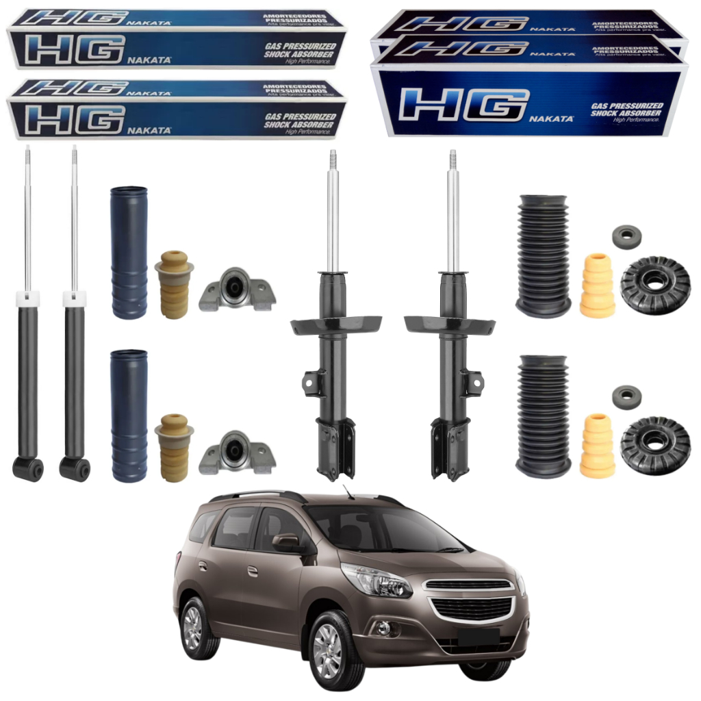 KIT 4 AMORTECEDOR SPIN 2012 A 2024 NAKATA + KIT