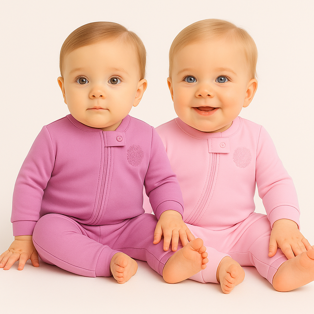 Kit 2 Macacão Infantil Bebê Menina Com Fechamento Em Zíper Super Macio em Oferta na Shopee