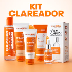 Kit Skin Care Clareador Facial Completo Vitamina C para Manchas, Melasma e Anti-idade