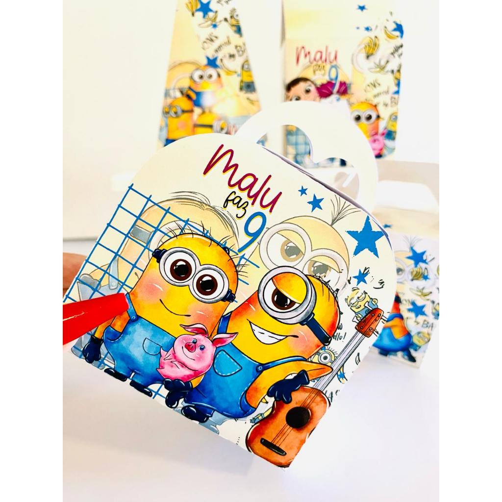 Kit Festa Minions Personalizado Pegue e Monte Lembrancinhas Mêsversário Aniversário festa em casa Decoração