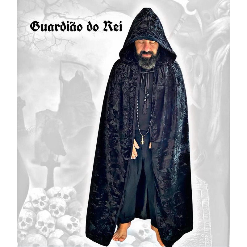 Capa de Veludo Capuz Exu - Pomba Gira - Bruxo - Feiticeiro - Mago - Quimbanda - Umbanda  forrada com acabamentos  bordas