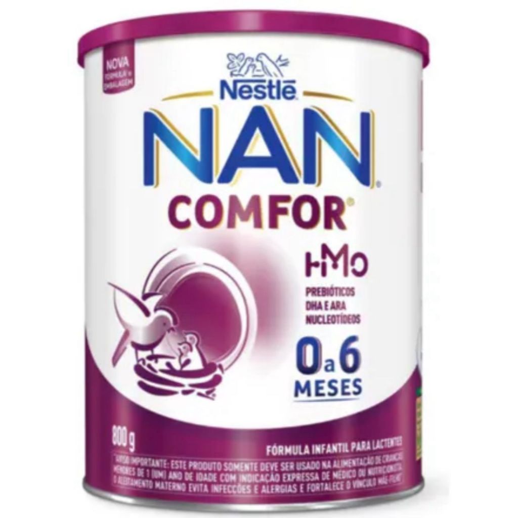 Fórmula Infantil Nestlé NAN Comfor 0 a 6 Meses Lata De 800g