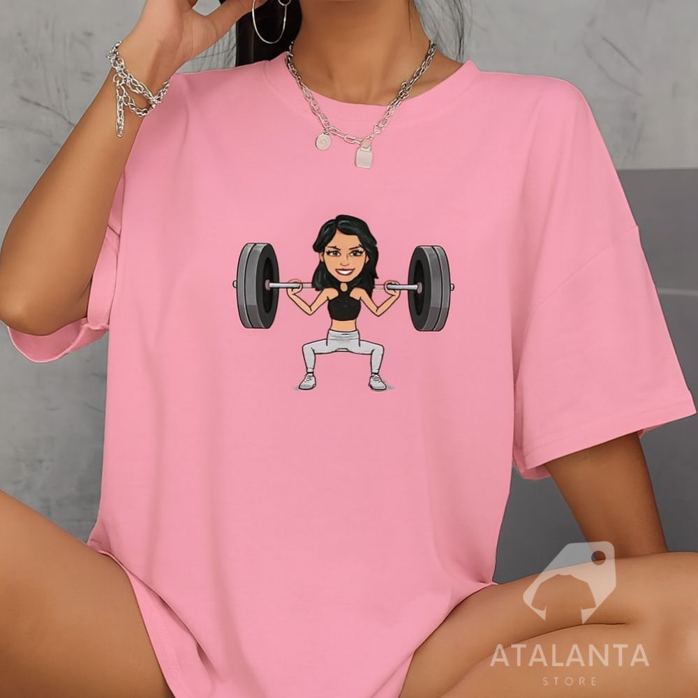 Camiseta Feminina Academia 100% Algodão Confortável Treino Crossfit Oversized