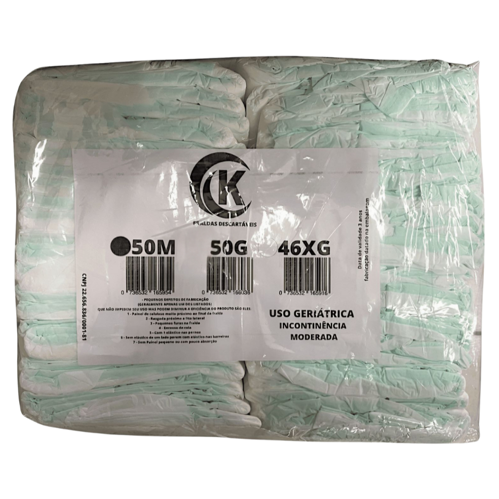 Fralda Geriátrica Adulto Segunda Linha Com 50 Unidades Tamanho Médio Incontinência Moderada em Oferta na Shopee