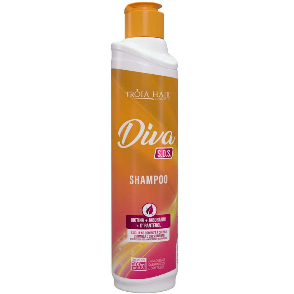 Shampoo Anti Queda S.O.S Diva 300ml - Troia Hair