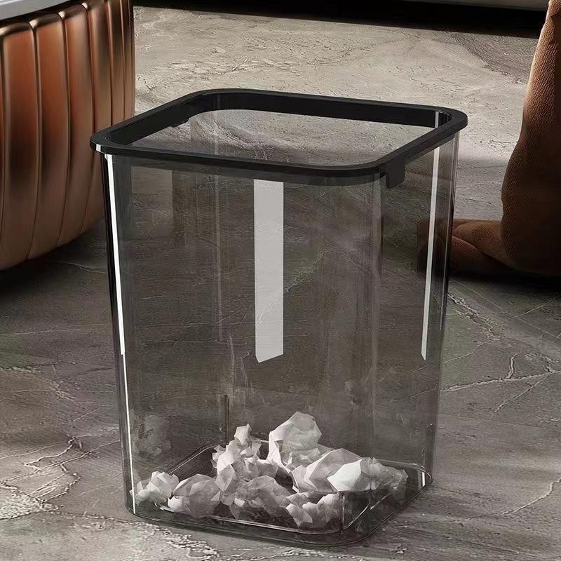Lixeira Quadrada ou Redonda com Anel de Pressão 10 Litros Lixo Folhas Papel ideal para Escritórios
