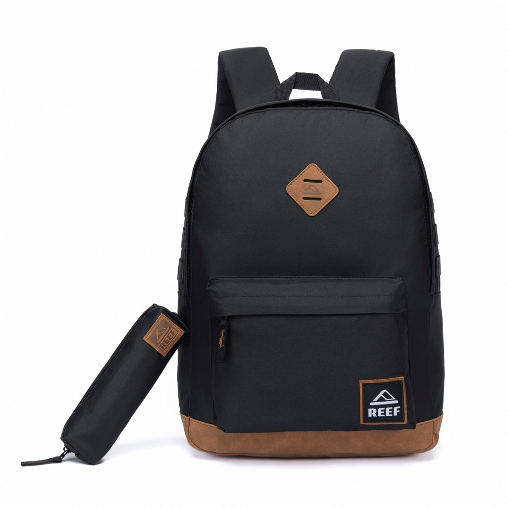 Mochila Masculina Reforçada + Estojo Reef Resistente Escolar Trabalho Faculdade