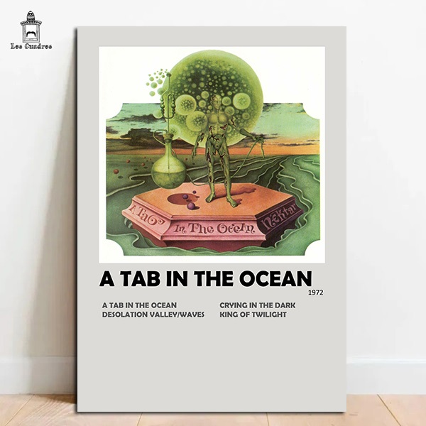 Quadro Placa Decorativa Nektar A Tab In The Ocean em MDF 28x20cm