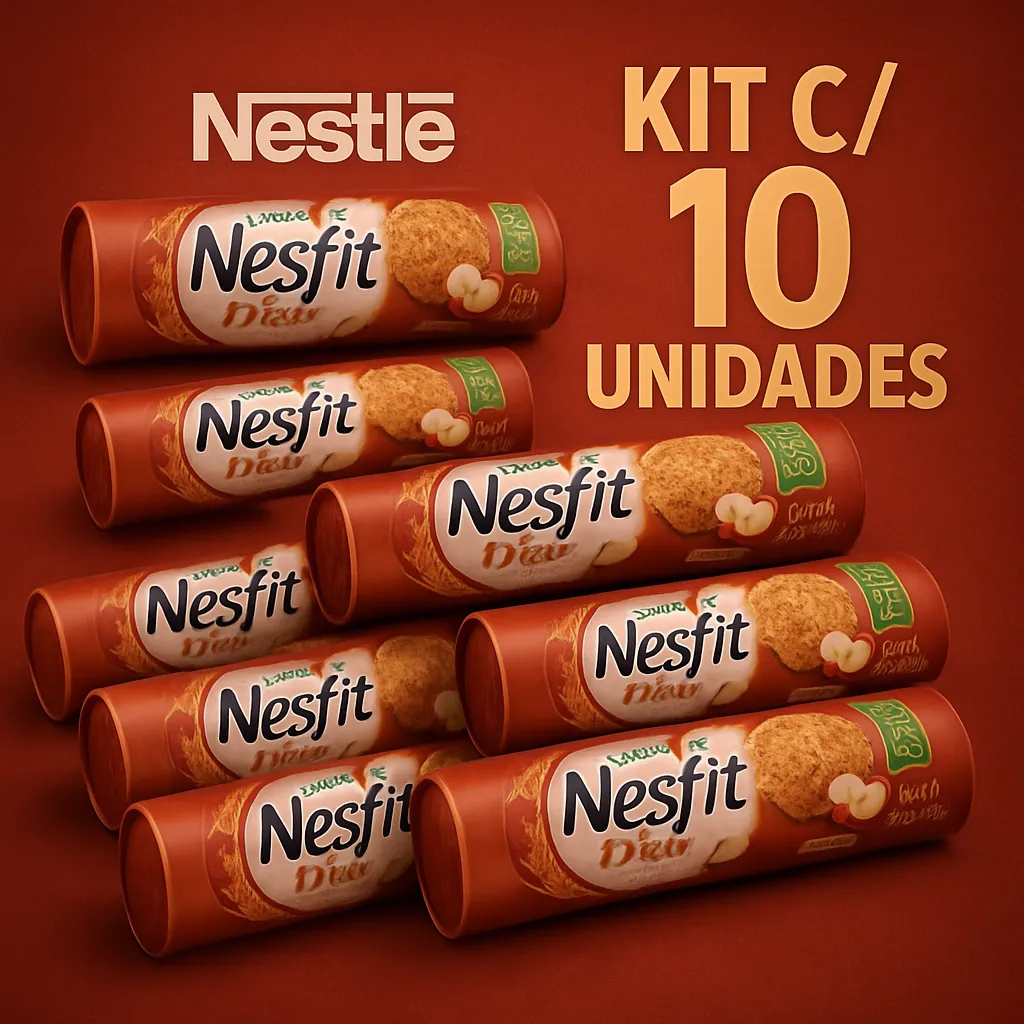 Kit C/10 Nesfit Delice Integral Maçã & Canela Pacote 160g