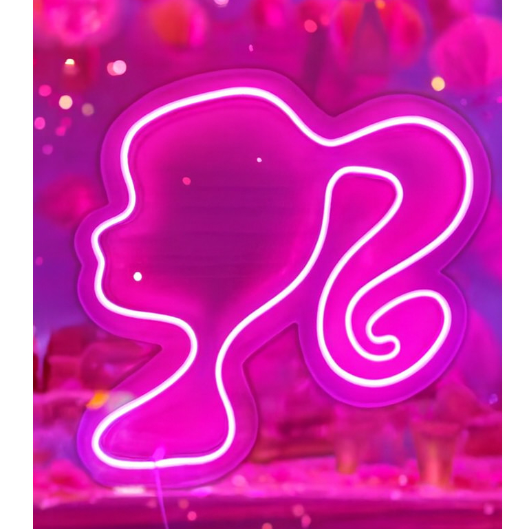 Luminária LED Barbie Decoração 35x32cm Infantil Quarto Presente