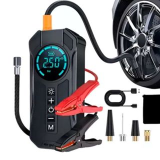 Bomba de Ar Portatil Compressor Inflator Multi-função 4 em 1 PowerBank 8kmah Bateria Calibrador de Carro Pneu.XHL_HOME em Oferta na Shopee