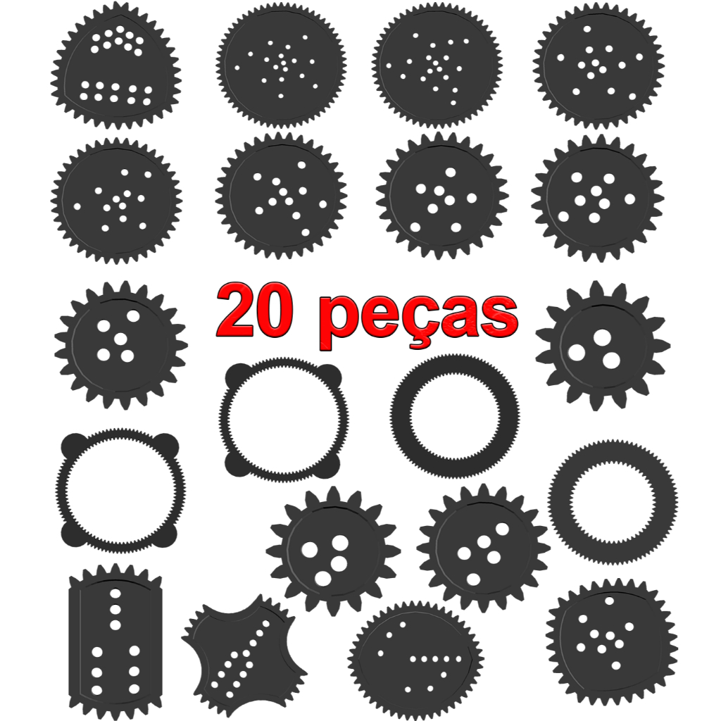 Kit Completo 20 Peças Espirógrafo – Régua Mágica de Desenho