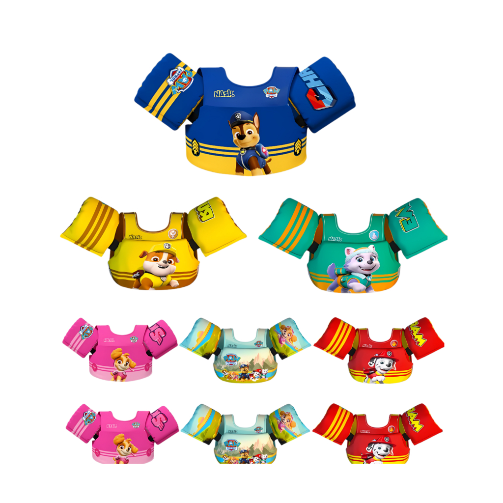 Boia Colete Flutuante Infantil De Natação Patrulha Canina Piscina Para Crianças Salva Vidas Não Fura
