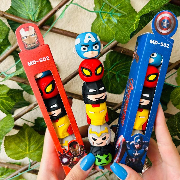 Marca Texto Avengers Empilhavel 5 Cores  Marvel Material Escolar Papelaria Fofa Volta as Aulas em Oferta na Shopee