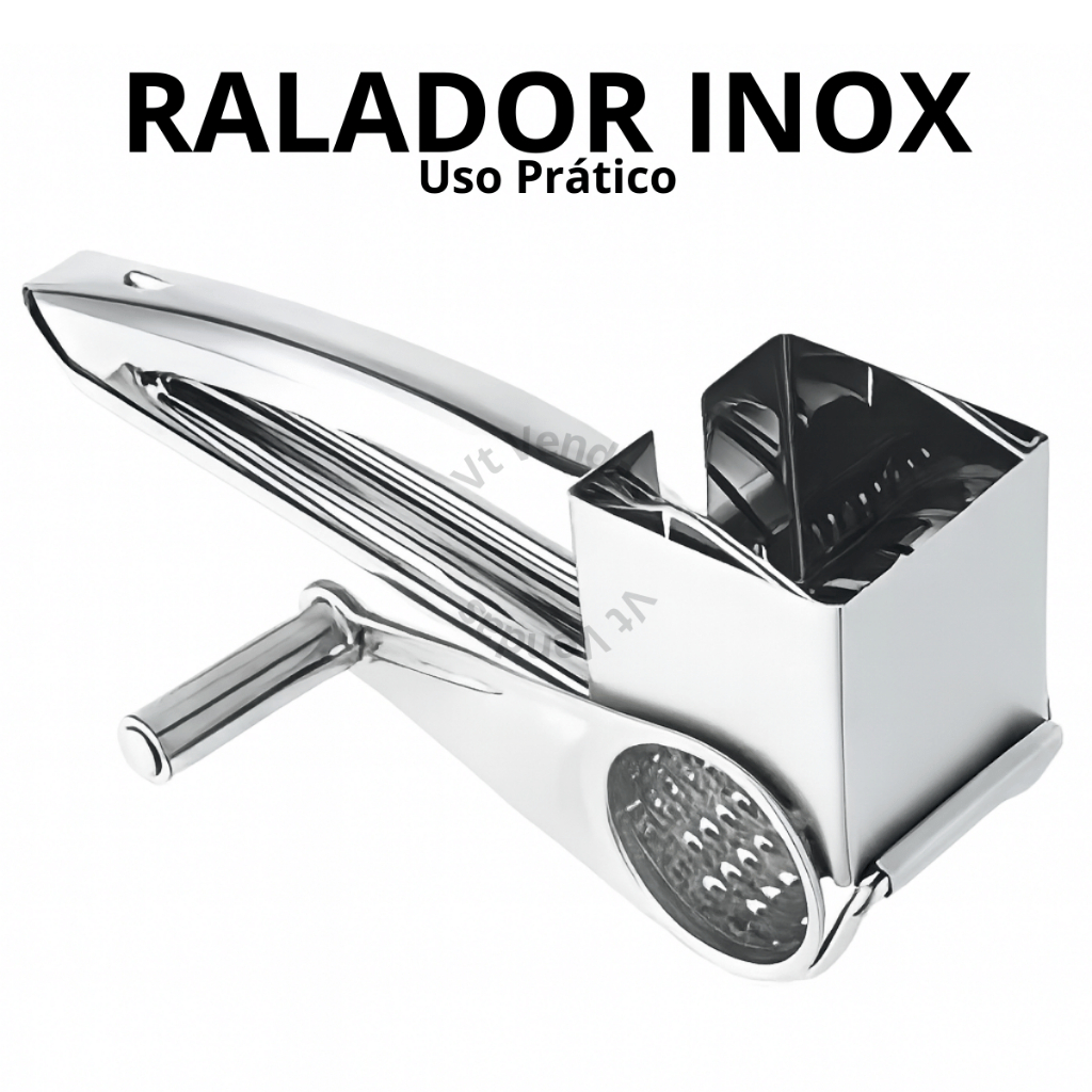 Ralador De Queijo Inox Profissional Triturador Manual De Queijos Chocolates e Legumes