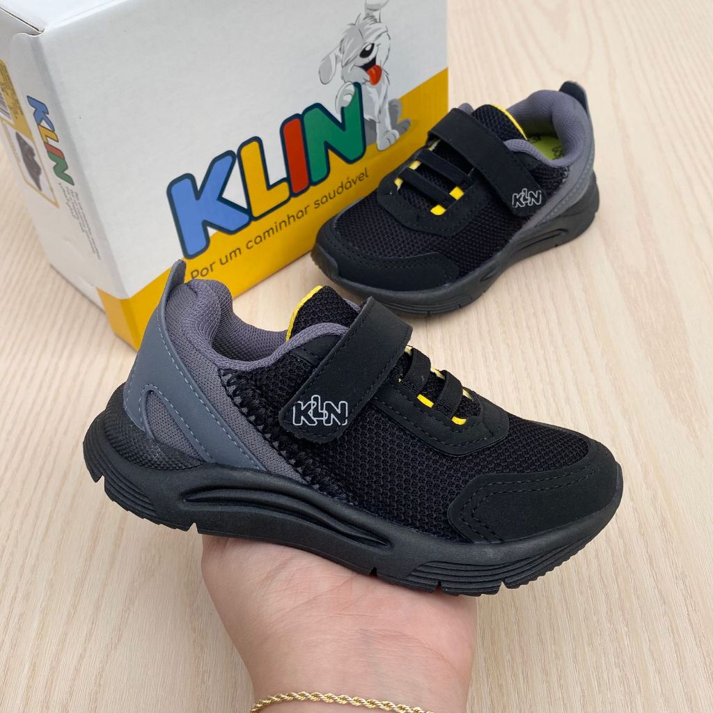 Tênis Sapato Escolar Infantil Menino Klin Mini Confortável Anatômico Esportivo