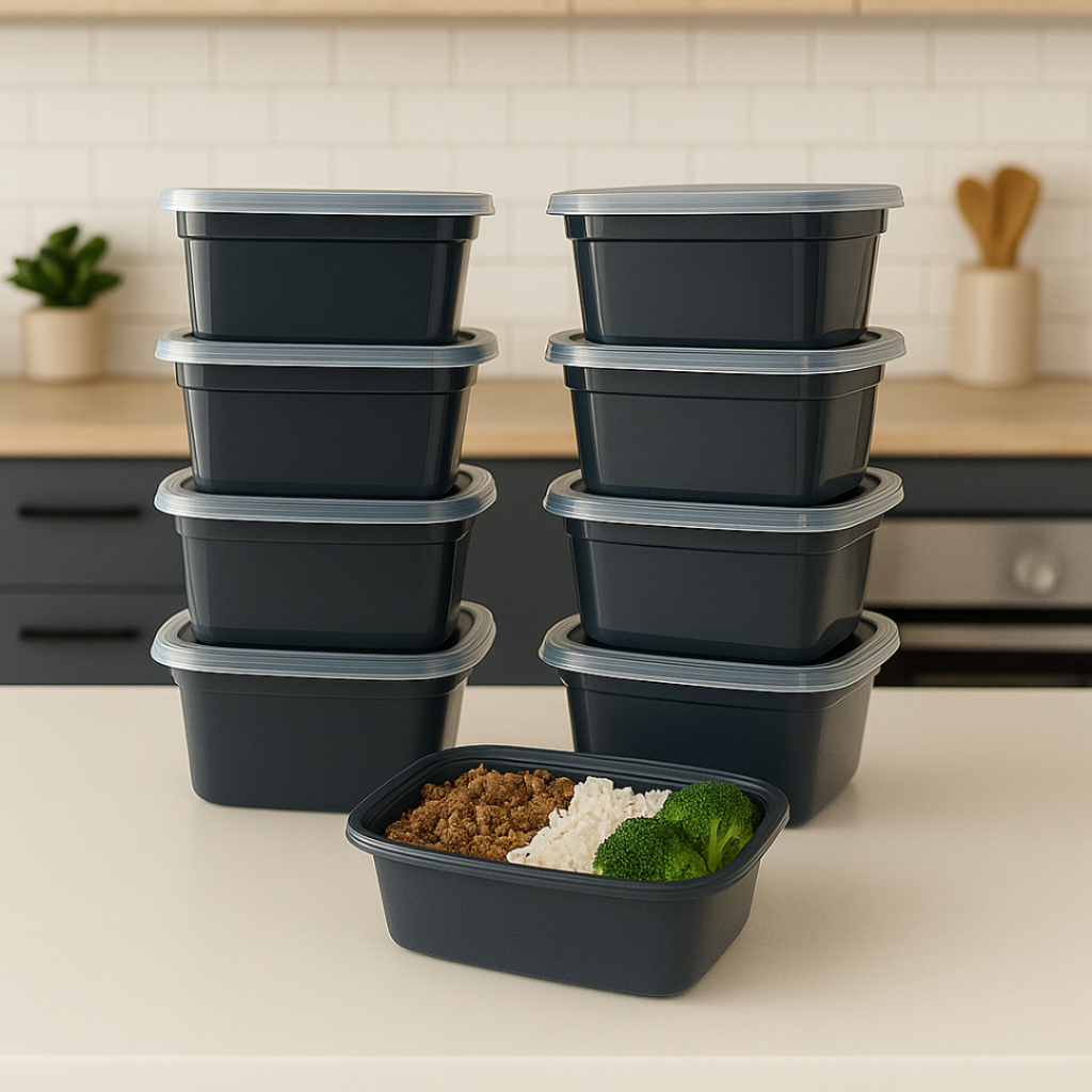 8 Potes Marmita Herméticos Tampa transparente 750ml em Oferta na Shopee