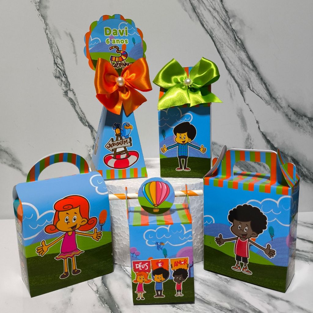 Pegue e monte, Kit Festa 3 Palavrinhas / Lembrancinhas para festa de aniversário / Caixinhas personalizadas