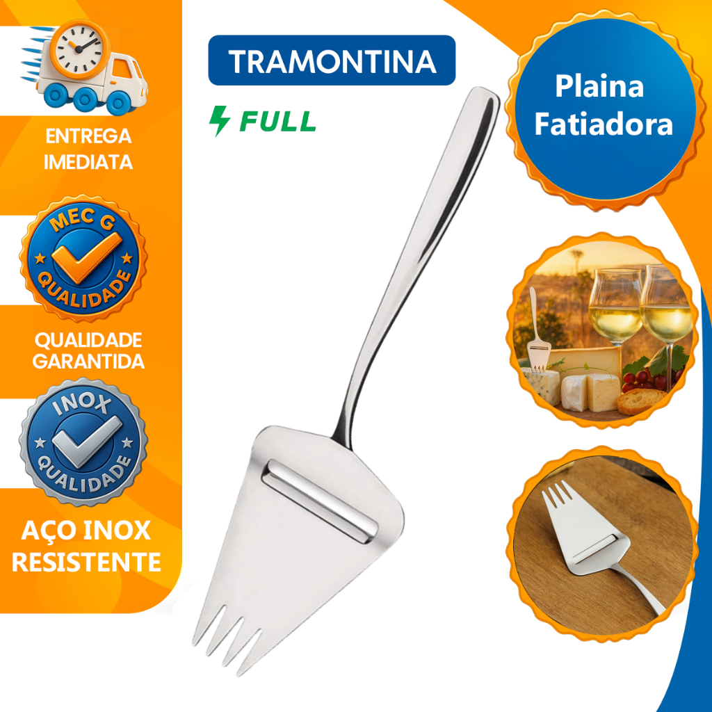 Fatiador Para Queijos Plaina Cortador De Queijos Fino Aço Inox  Resistente Utility Tramotina em Oferta na Shopee