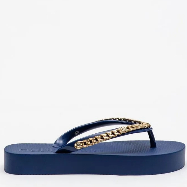 Chinelo Alto Petite Jolie Fresh Up Azu corrente  PJ7592