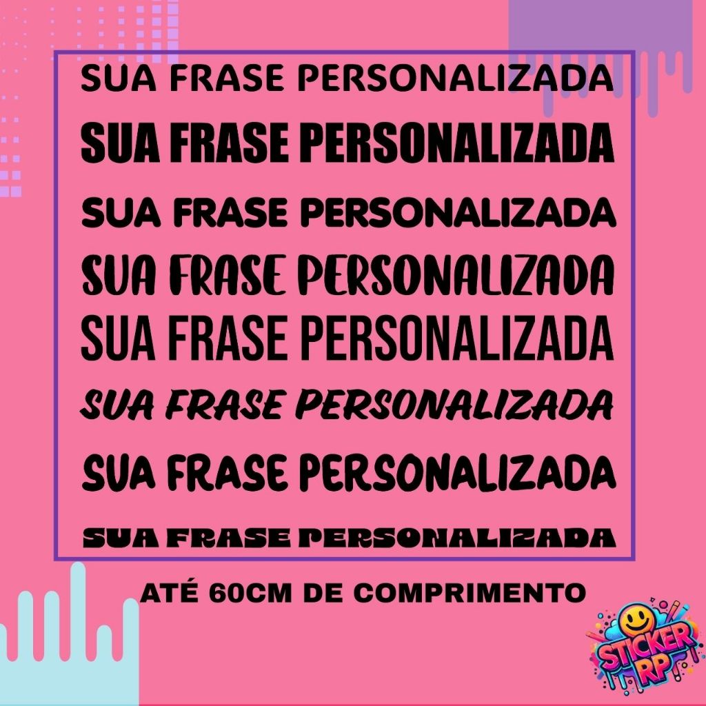 Adesivo Sua Frase Personalizada Adesivos de Vinil a Prova D'Agua Adesivo Espelho Carro Moto Caminhão em Oferta na Shopee