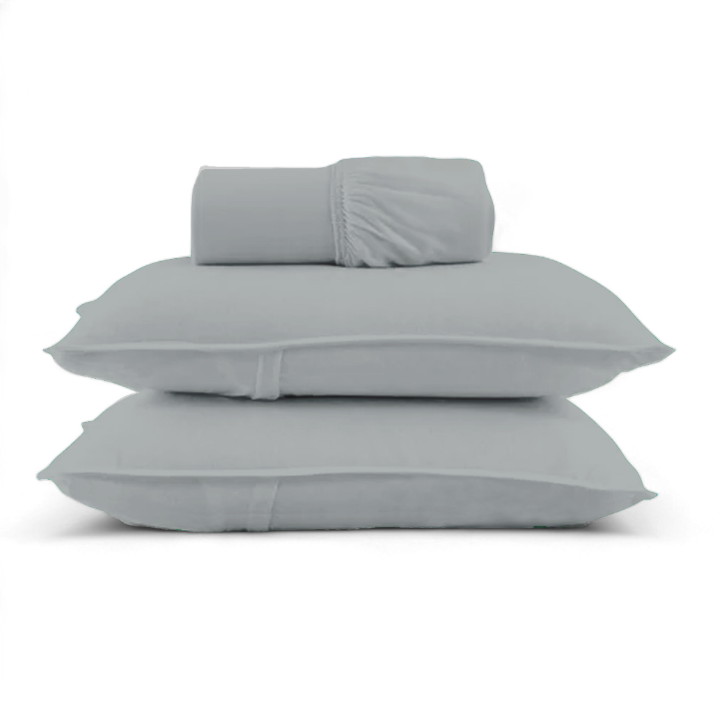 Jogo de Lençol Cama Queen 3 Peças Com Elástico Malha 100% Algodão 300 Fios