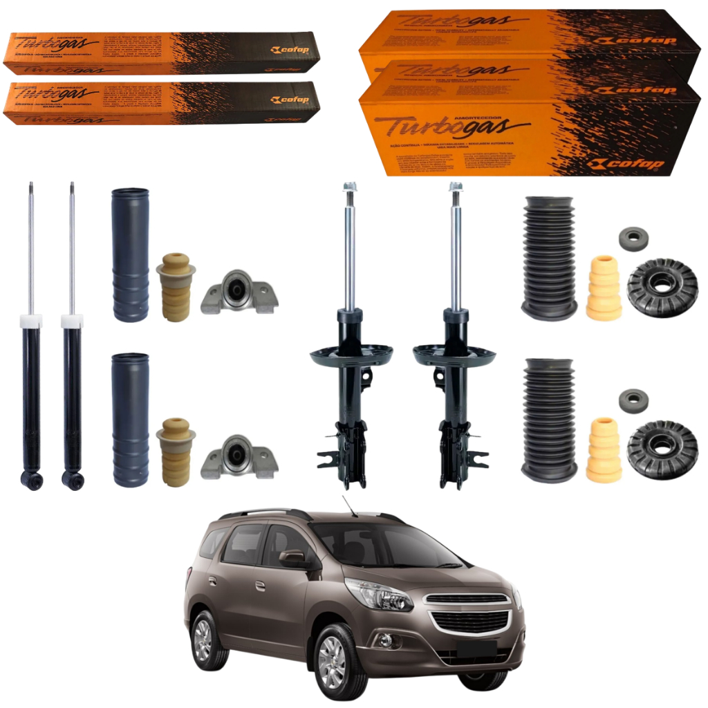 KIT 4 AMORTECEDOR SPIN 2012 A 2024 COFAP + KIT