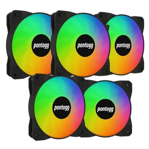Kit 5 Cooler Fan Led High Quality (Escolha o seu) 120mm Gabinete Pc Gamer Ventoinha - Pontogg