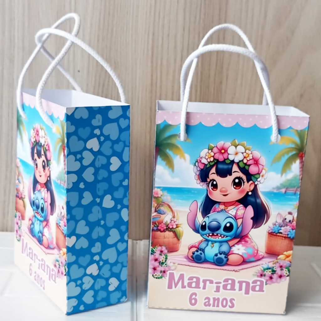 Lembrancinha  LILO E STITCH  Sacolinha Surpresa Personalizada  PEGUE E MONTE