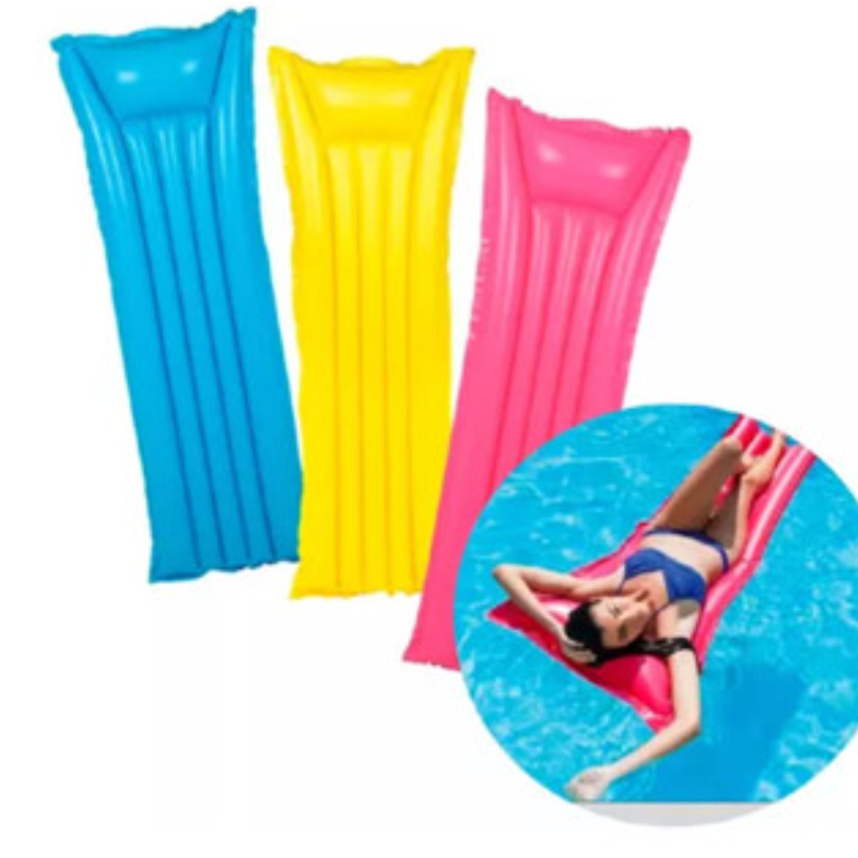 Boia Colchão de Piscina Colchão inflável Bronzeador Liso 1,83m X 69cm em Oferta na Shopee