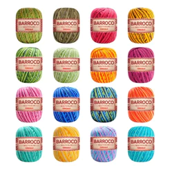 Fios Barrocos Multicolor 6 Barbante 400g Bordado Decoração Várias cores
