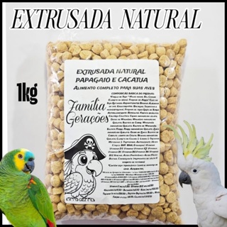 Extrusada natural PAPAGAIO e CACATUA (1KG) em Oferta na Shopee
