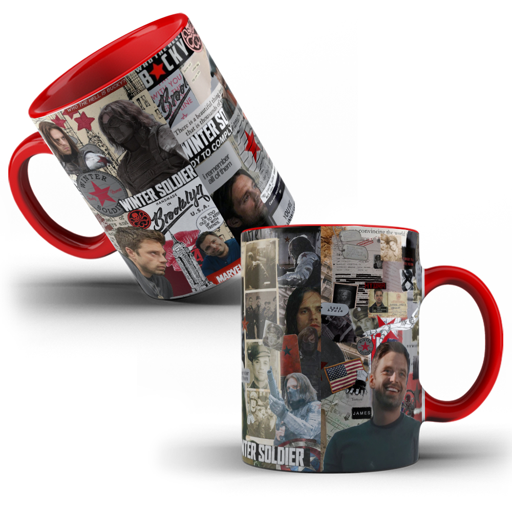 Caneca de Porcelana Bucky Barnes - Soldado Invernal- Marvel Super Heróis