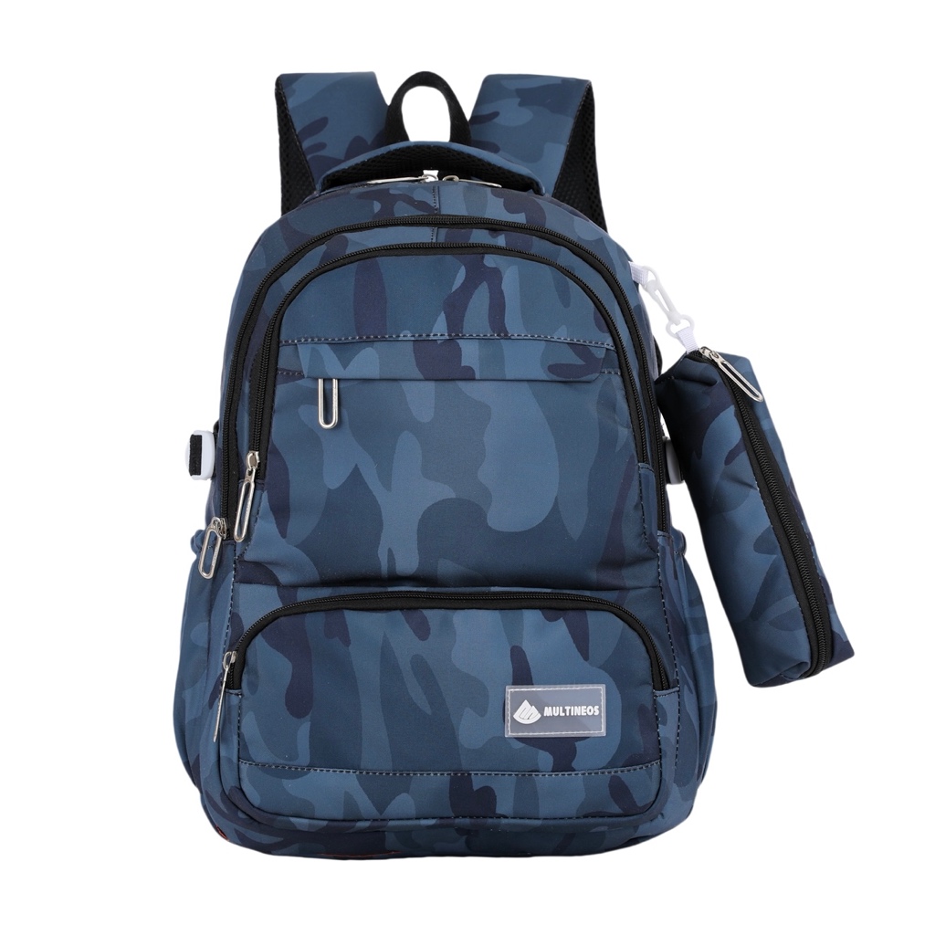 Mochila Escolar Com Estojo De Grande Capacidade Para Estudante Feminina Masculino Nylon Impermeável em Oferta na Shopee