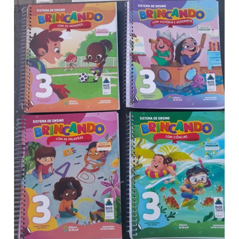 Sistema de Ensino Brincando 3⁰ ano anos iniciais. Kit do professor apagado. em Oferta na Shopee