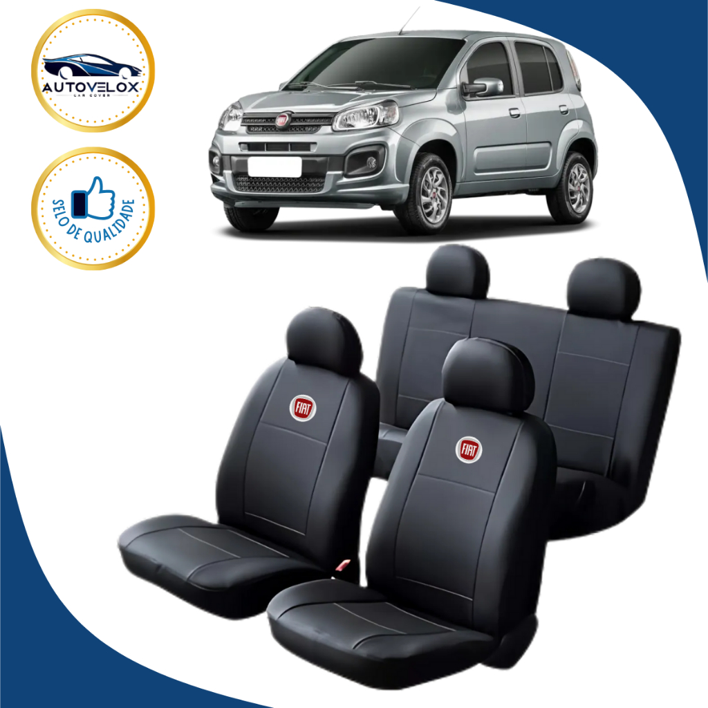 Capa Banco Automotivo Modelo Universal Modelos Fiat Com Logo Uno Mile Fire Strada
