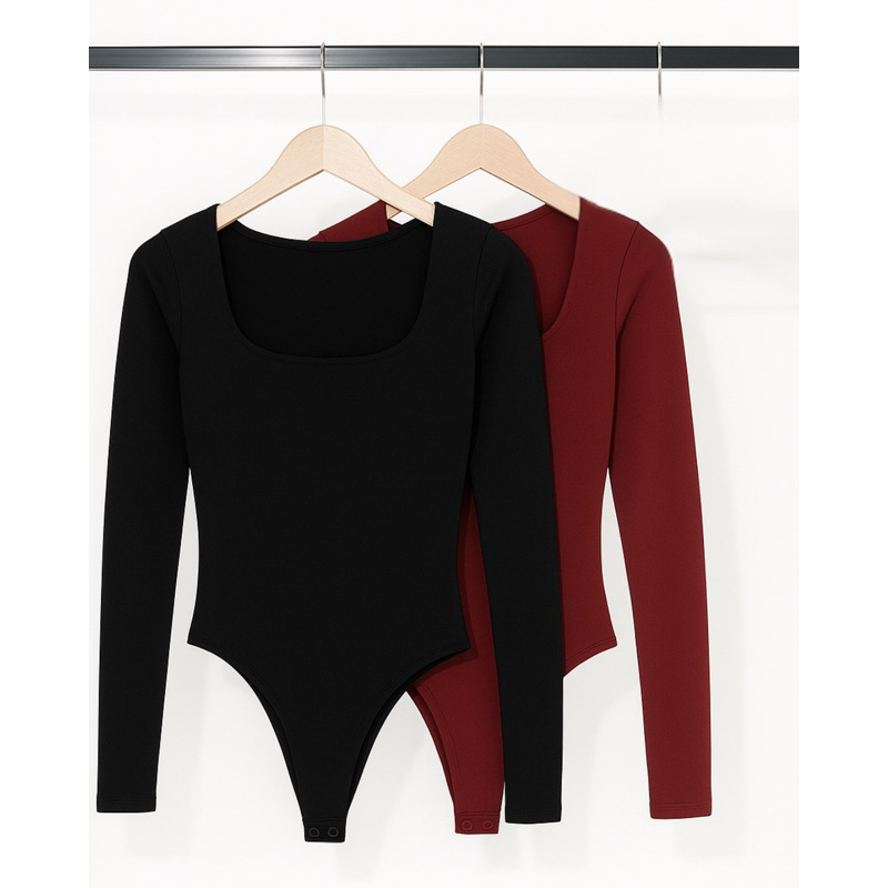 Body Manga Longa Feminino Mavi | Suplex Premium | Preto Ou Marsala
