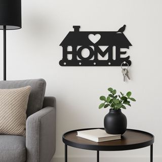 Porta Chaves MDF Frase Home Decoração Parede Cozinha Sala Escritório Casa Organizador Praticidade em Oferta na Shopee