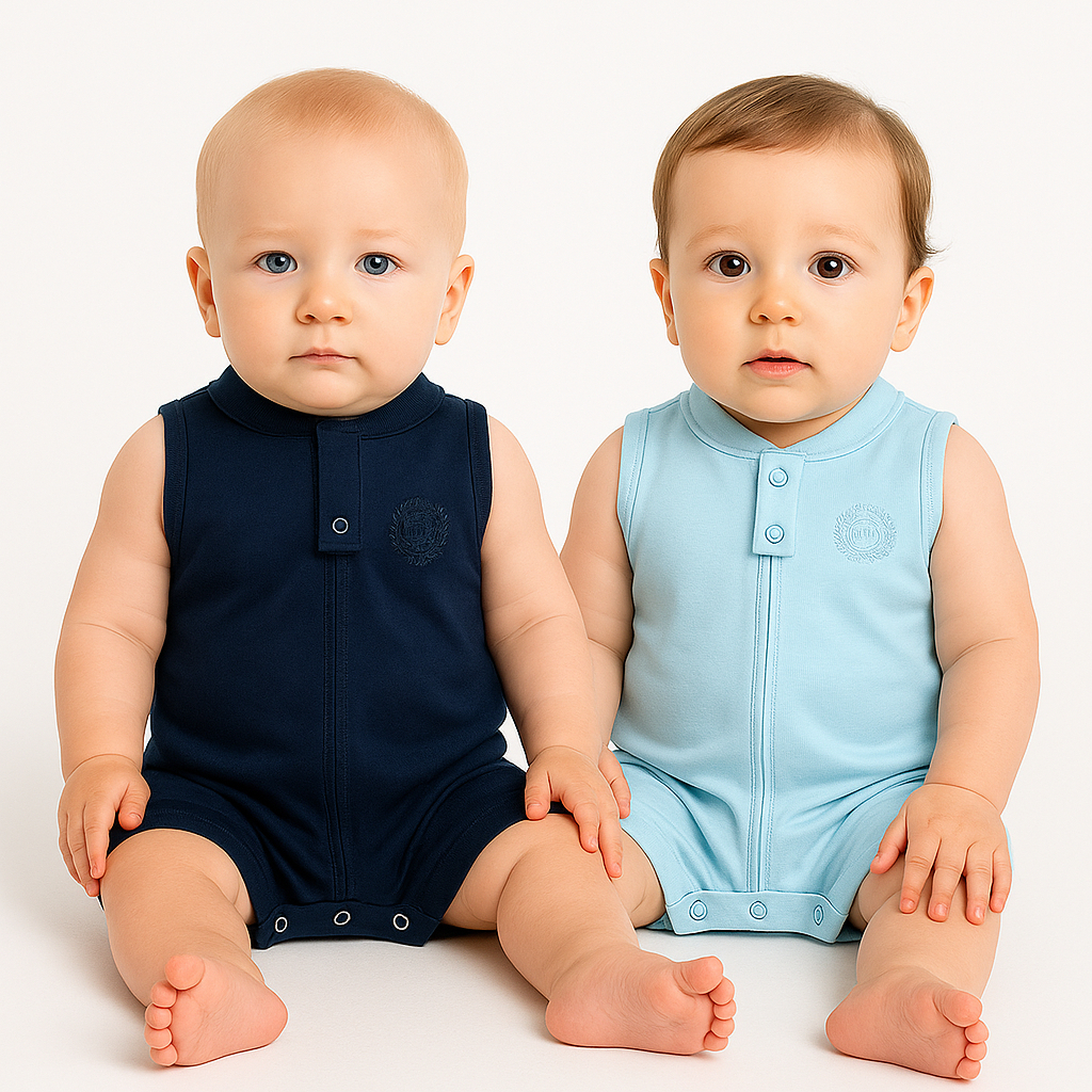 Kit 2 Macacão Infantil Bebê Menino Básico Super Confortável e Leve Lançamento em Oferta na Shopee