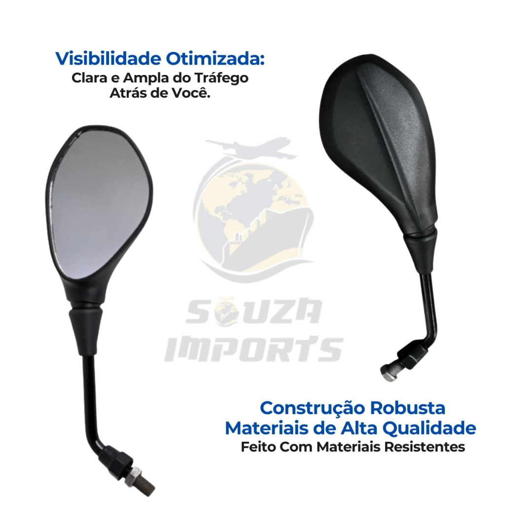 Par Retrovisor Mini BMW Haste Fixa F800 GS650 Fan Titan Cg CB300 Instalação Simples e Rápida · foto 2