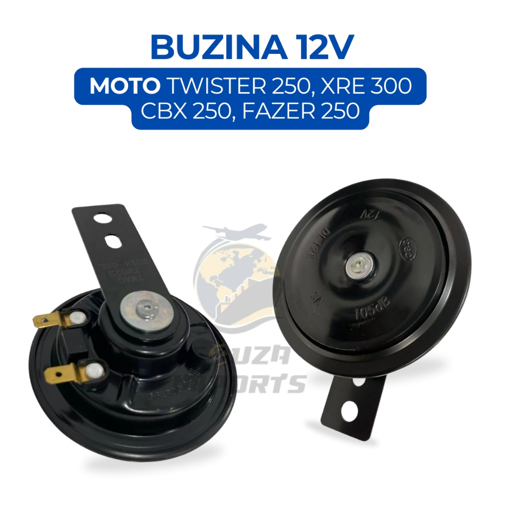 Buzina de Moto 12V Twister Xre 300 Cbx 250 Falcon 400 Cb 300 Cb 250F Fazer 250 Forte e Nítida em Oferta na Shopee