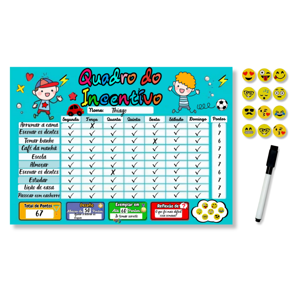 Quadro Mural De Comportamento Infantil - Regras Incentivo