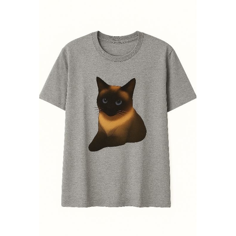 Camiseta Unissex Gato Fofo – Estilo Casual Confortável Streetwear Estampa Exclusiva "Miau Pérola".